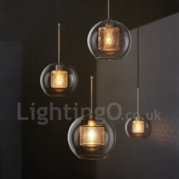 Suspension à tête unique en forme de boule de verre, style nordique minimaliste moderne, luminaire décoratif pour café