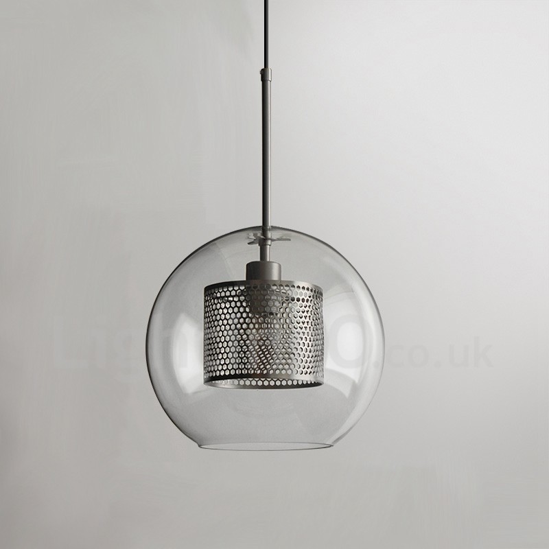 Suspension à tête unique en forme de boule de verre, style nordique minimaliste moderne, luminaire décoratif pour café