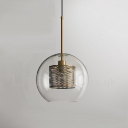 Suspension à tête unique en forme de boule de verre, style nordique minimaliste moderne, luminaire décoratif pour café