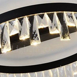 Plafonnier circulaire en cristal moderne et minimaliste
