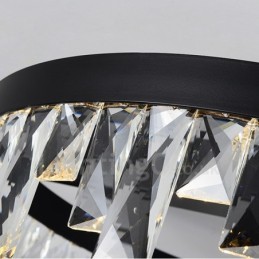 Plafonnier circulaire en cristal moderne et minimaliste
