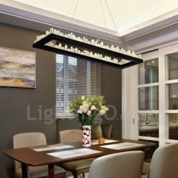 Suspension rectangulaire en cristal au design le plus récent
