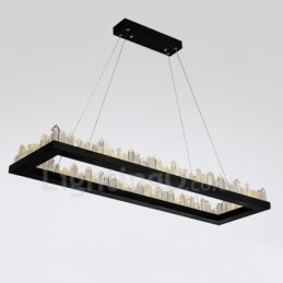 Suspension rectangulaire en cristal au design le plus récent