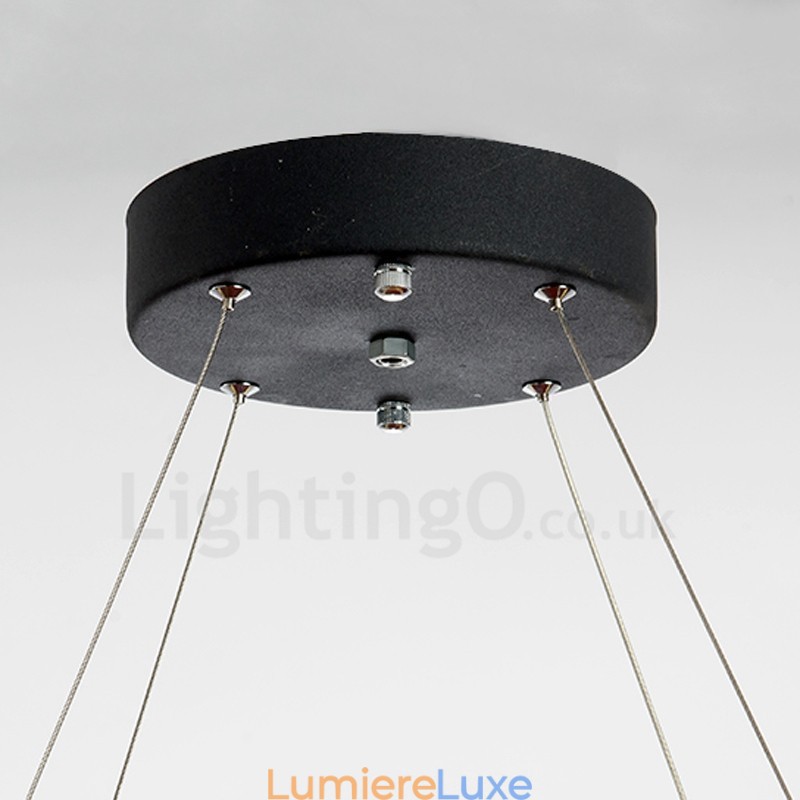 Suspension en cristal à double cercle moderne et tendance