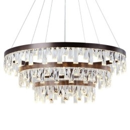 Suspension en cristal au design circulaire moderne