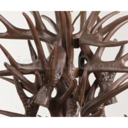 Lustre rustique artistique rétro à 9 lumières en bois de cerf