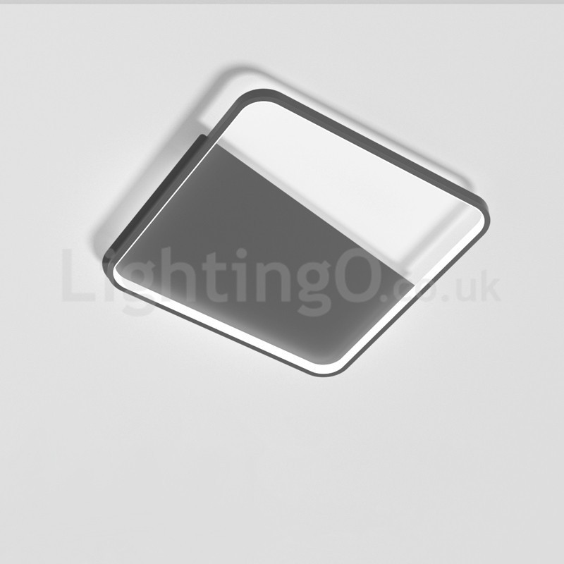 Plafonniers carrés en aluminium ultra-fins et minimalistes modernes de 5 cm à encastrer