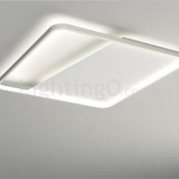 Plafonniers carrés en aluminium ultra-fins et minimalistes modernes de 5 cm à encastrer