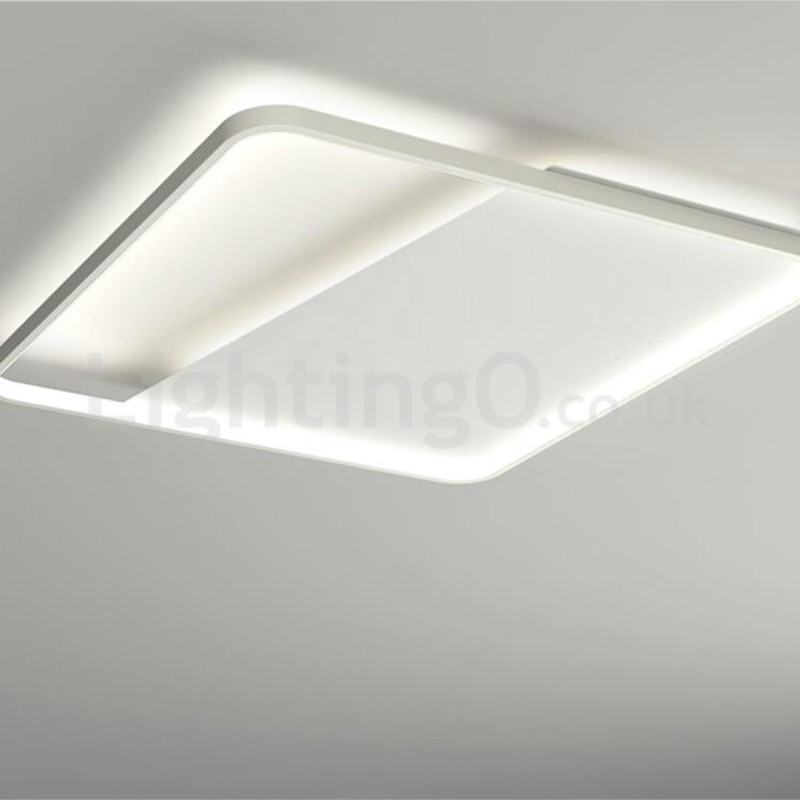 Plafonniers carrés en aluminium ultra-fins et minimalistes modernes de 5 cm à encastrer