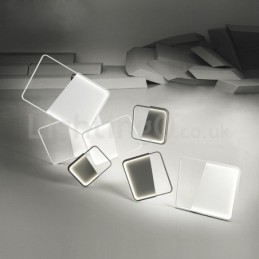 Plafonniers carrés en aluminium ultra-fins et minimalistes modernes de 5 cm à encastrer