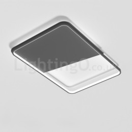 Plafonniers rectangulaires en aluminium ultra-fins et minimalistes modernes de 5 cm à encastrer