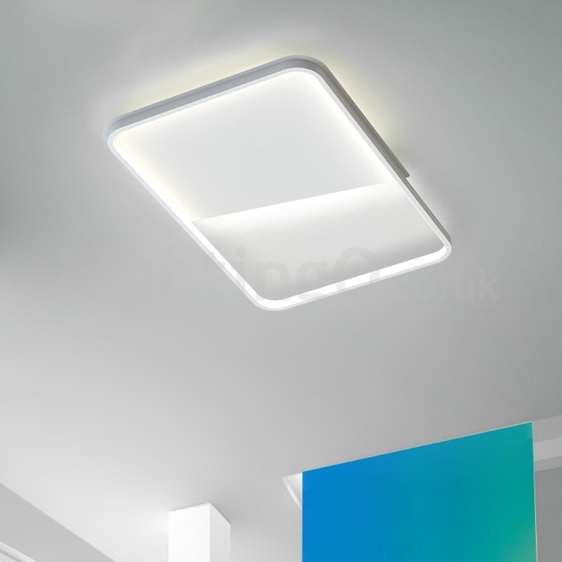 Plafonniers rectangulaires en aluminium ultra-fins et minimalistes modernes de 5 cm à encastrer