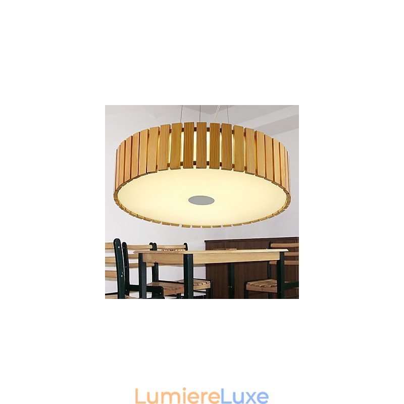 Lustre Mini Style Lanterne Bois Bambou