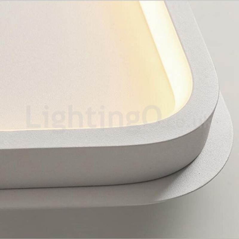 Plafonniers rectangulaires en aluminium ultra-fins et minimalistes modernes de 5 cm à encastrer