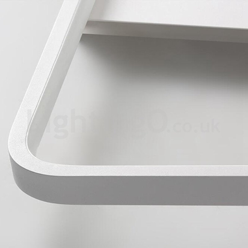 Plafonniers rectangulaires en aluminium ultra-fins et minimalistes modernes de 5 cm à encastrer