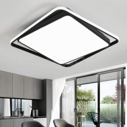 Plafonnier encastré carré moderne et exquis noir et blanc
