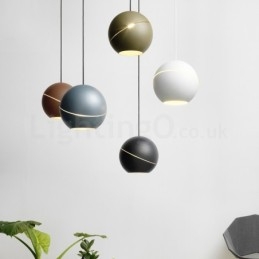 Lampe de chevet suspendue moderne en forme de boule