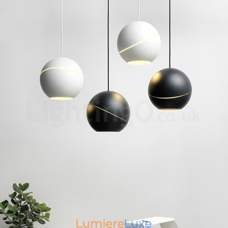 Lampe de chevet suspendue moderne en forme de boule