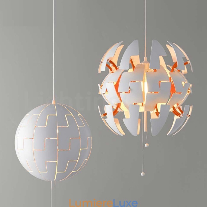 Lustre boule nordique moderne