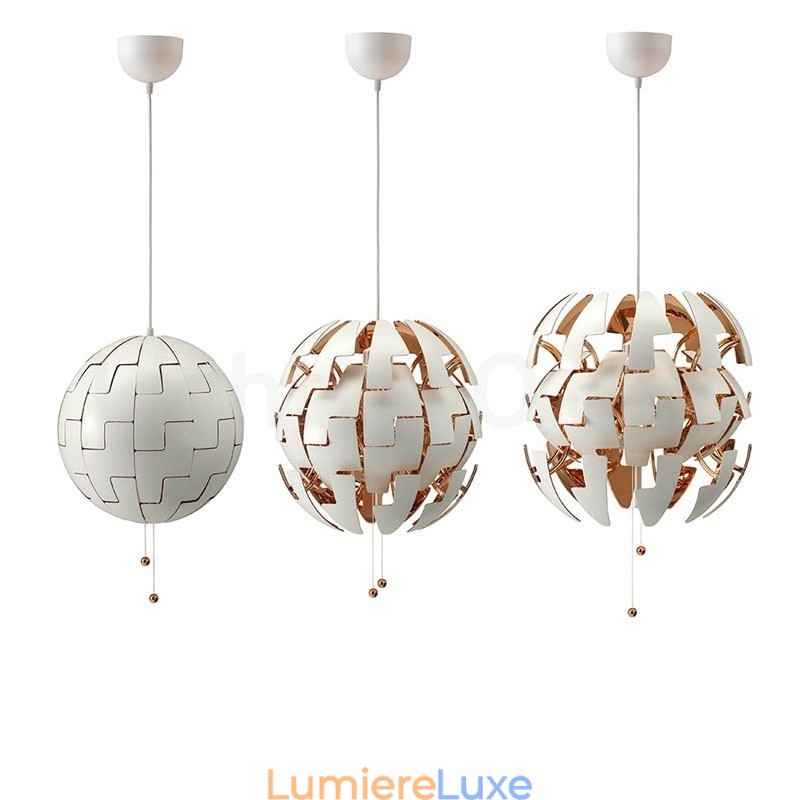 Lustre boule nordique moderne