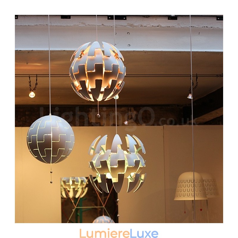 Lustre boule nordique moderne