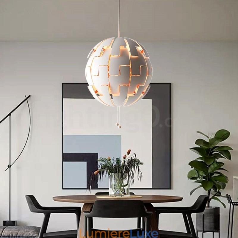 Lustre boule nordique moderne