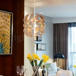 Lustre boule nordique moderne