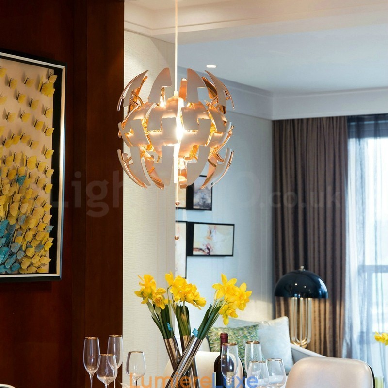Lustre boule nordique moderne