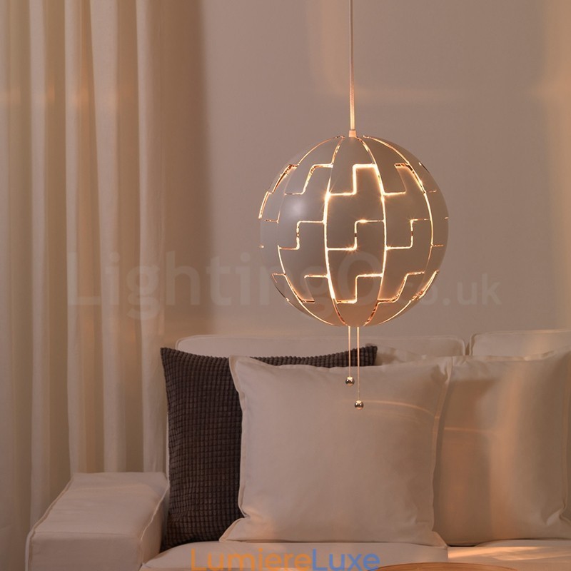 Lustre boule nordique moderne