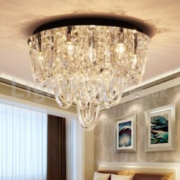 Plafonnier encastré en cristal de luxe, lampe moderne