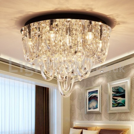 Plafonnier encastré en cristal de luxe, lampe moderne Plafonnier encastré en cristal de luxe, lampe moderne