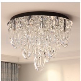 Plafonnier encastré en cristal de luxe, lampe moderne