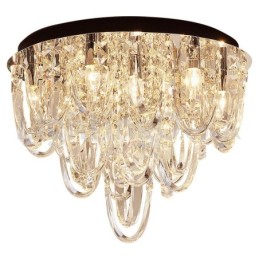 Plafonnier encastré en cristal de luxe, lampe moderne