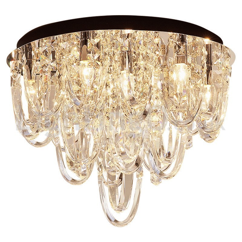 Plafonnier encastré en cristal de luxe, lampe moderne