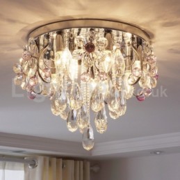 Plafonniers encastrés ronds en cristal de luxe
