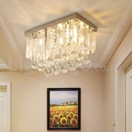 Plafonniers encastrés contemporains carrés en cristal