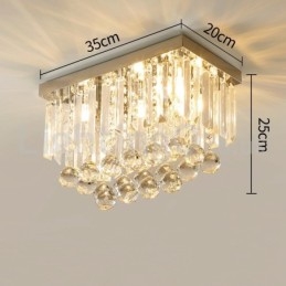 Plafonniers encastrés contemporains carrés en cristal