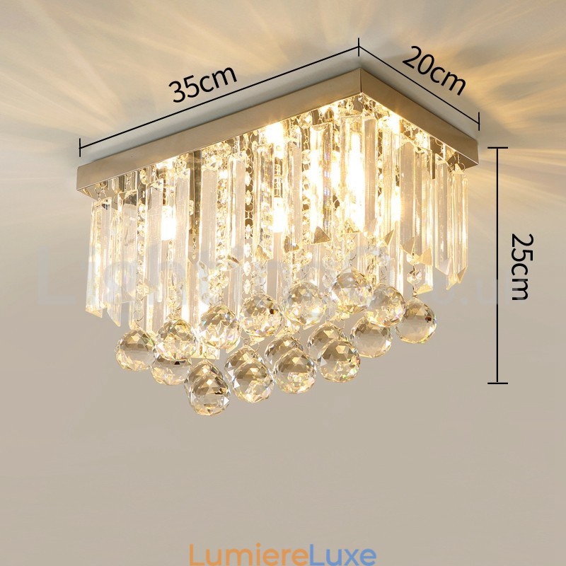Plafonniers encastrés contemporains carrés en cristal