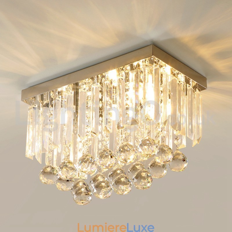 Plafonniers encastrés contemporains carrés en cristal