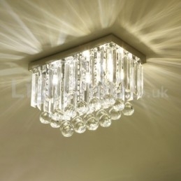 Plafonniers encastrés contemporains carrés en cristal