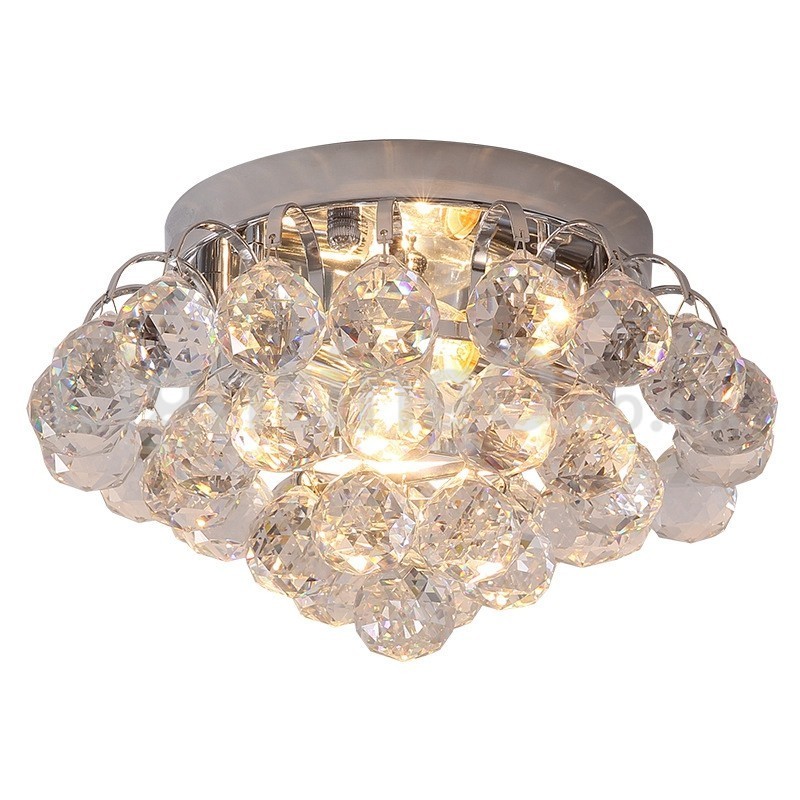 Plafonniers contemporains ronds en cristal de 30 cm et 55 cm