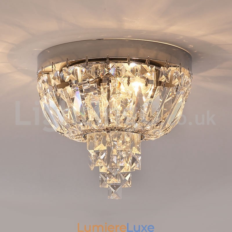 Plafonniers en cristal ronds et exquis de style contemporain