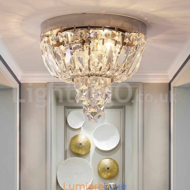 Plafonniers en cristal ronds et exquis de style contemporain