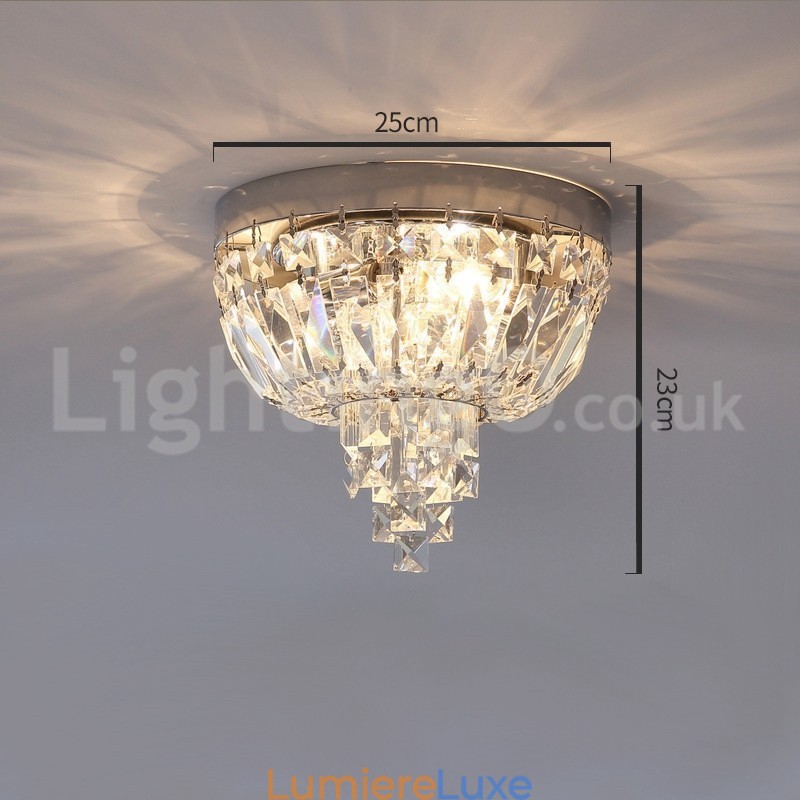 Plafonniers en cristal ronds et exquis de style contemporain