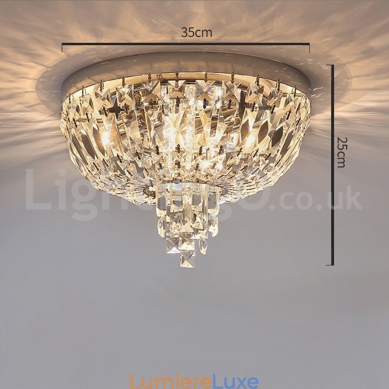 Plafonniers en cristal ronds et exquis de style contemporain