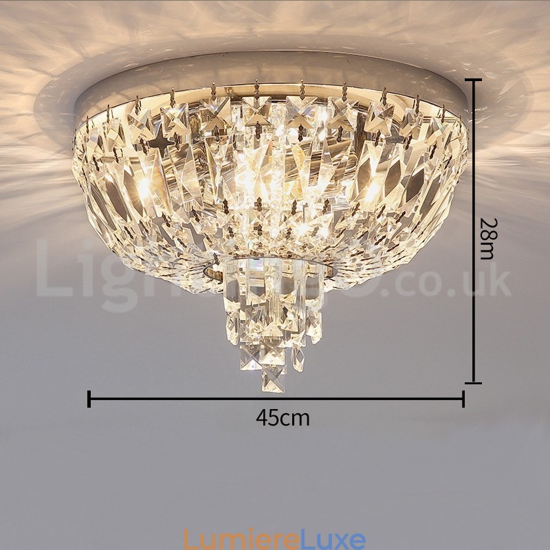 Plafonniers en cristal ronds et exquis de style contemporain