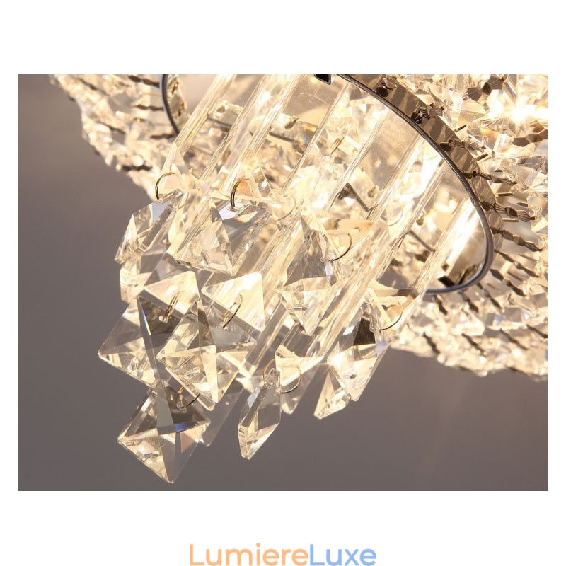 Plafonniers en cristal ronds et exquis de style contemporain
