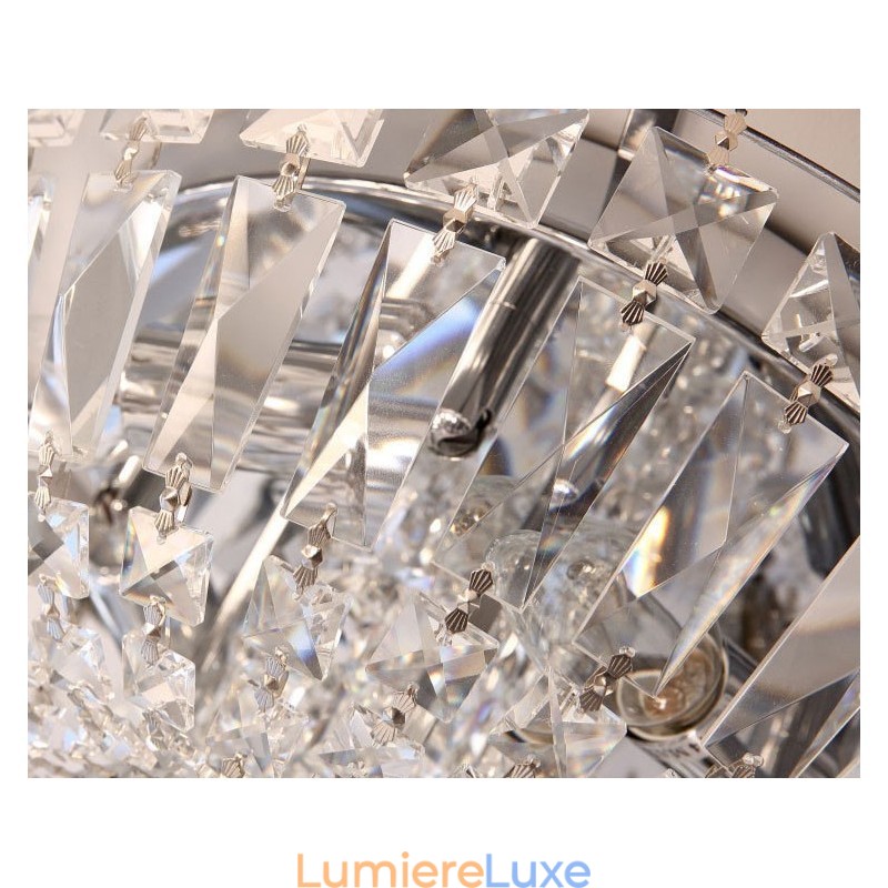 Plafonniers en cristal ronds et exquis de style contemporain