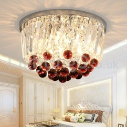 Plafonniers contemporains ronds en cristal à montage encastré