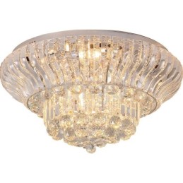 Plafonniers ronds en cristal contemporains et modernes de 38 cm et 57 cm